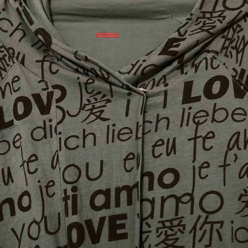 Peace Love World Reversible Oversized Hoodie - Picture 4 of 11